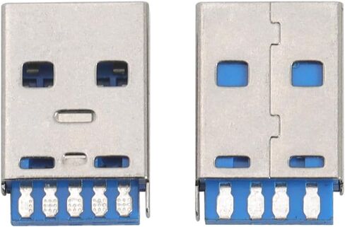 20 Sets USB 3.0 Male Soldered Connector,USB 3.0 Type A Socket with White Housing for Laptop, Hard Drive, USB CDs, Keyboards in Saudi Arabia