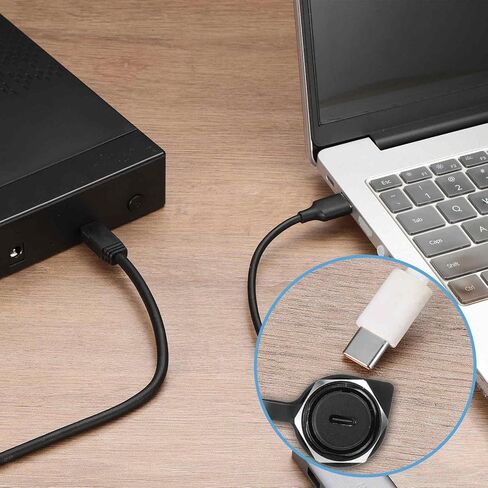 محول تركيب لوحة USB-C مع غطاء غبار، وصلة تثبيت لوحة من النوع C، ممر دائري من خلال موصل أنثى إلى أنثى محول تمديد الحاجز لنقل البيانات/الشحن، أسود in Kuwait