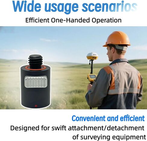 محول سريع الإصدار متوافق مع Leica Trimble Topcon Sokkia Total Station Prism Pole، GPS GNSS RTK سريع الإصدار، محول توصيل دعامة تثبيت in Kuwait