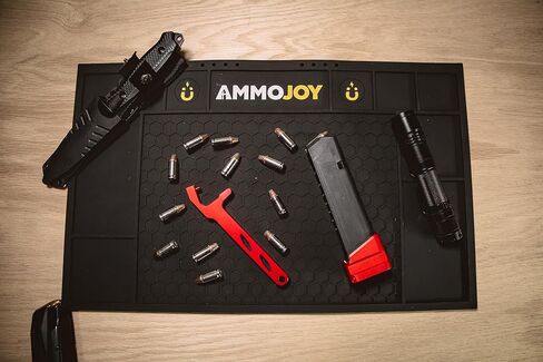 Black Silicone Gun Takedown Mat - Protective Firearm Maintenance Surface in Saudi Arabia