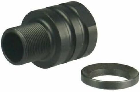 Generic محول خيط فولاذي أسود لتحويل 1/2x36 TPI إلى 1/2x28 TPI مع غسالة سحق in Kuwait