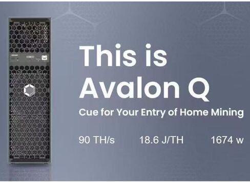 Canaan Avalon Q 90TH/s (مخزون أمريكي) BTC Miner 1674W 18.6J/TH Home Quite Miner مع سلك طاقة أمريكي أصلي - متوفر in Kuwait