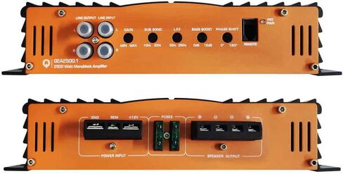 Quantum Audio QEA2500.1 2500W Max Class-D MonoBlock Car Subwoofer Amplifier Amp w/Remote Bass Control Knob in Kuwait