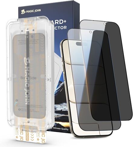 MAGIC JOHN 3rd Gen Upgraded for iPhone 17 Pro Max Privacy Screen Protector 6.9 Inch,25°Anti-Spy Screen,Shockproof Tempered Glass,Auto Dust-Removal,Bubble Free,Easy Installation,2 Pack in Saudi Arabia