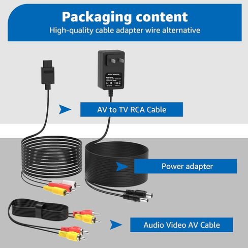 Norward AC Adapter for Nintendo SNES Nes Power Cord, Audio Video AV Cable and AV to TV RCA Cord Compatible with Super Nintendo SNES Nes Genesis 1 Systems Game Console Power Supply in Saudi Arabia
