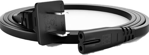 سلك طاقة تيار متردد بديل ثنائي الشق متوافق مع أجهزة Sony PS5 PS4 PS3 Slim PlayStation 5 4 3 وXbox One X/S وXbox Series X/S والطابعات وأجهزة التلفزيون. (6FT) in Kuwait