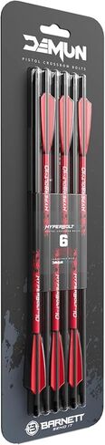 BARNETT Carbon 3-Fletch Hyperbolts 6-Pack – 7" Premium Carbon Crossbow Bolts – Precision Straightness & Accuracy – Durable, Lightweight, High-Performance Bolts in Saudi Arabia