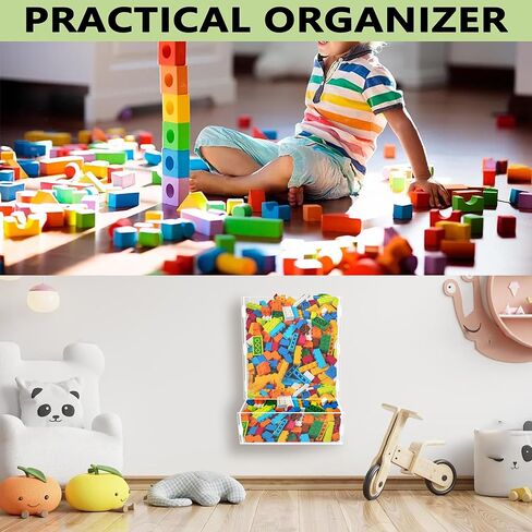 Montex Acrylic Wall Toy Dispenser, Acrylic Wall Storage, (Single Compartment) Hanging Organizer and Storage Bin for Playroom, Blocks, Cars, Balls, Snacks in Saudi Arabia