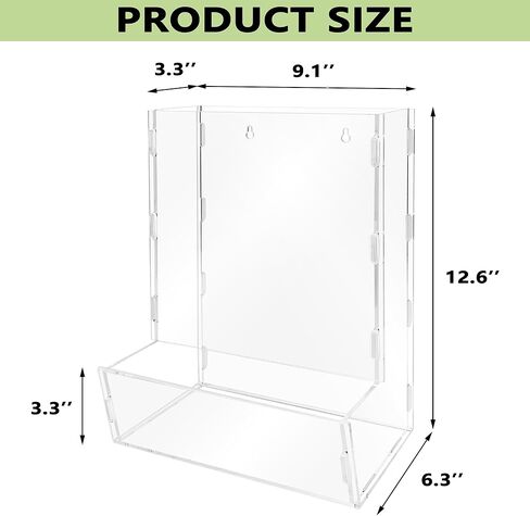 Montex Acrylic Wall Toy Dispenser, Acrylic Wall Storage, (Single Compartment) Hanging Organizer and Storage Bin for Playroom, Blocks, Cars, Balls, Snacks in Saudi Arabia