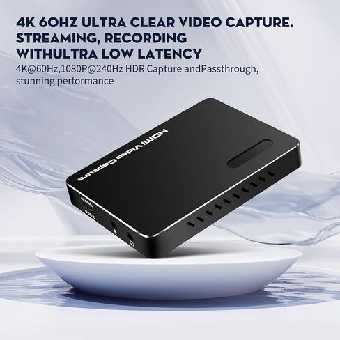 بطاقة التقاط فيديو ACHAVE Hdmi USB 3.1، 4K60 HDMI2.0 مع VRR HDR، 2K144FPS 1080P240FPS، MJPEG/YUY2/NV12/I420/XRGB/P010، HDMI منخفض الكمون للغاية إلى USB-C، بطاقة التقاط للبث in Kuwait