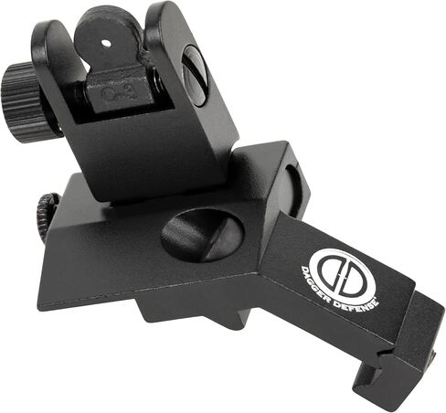 - شركة مملوكة للطبيب البيطري القتالي - Dagger Defense flip up BUIS 45 درجة Picatinny Rail مثبتة على مشاهد حديدية احتياطية. in Kuwait