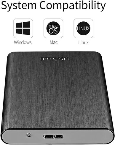 محرك أقراص SSD خارجي محمول سعة 1 تيرابايت USB 3.0، محرك أقراص الحالة الصلبة Sata سريع وقوي للكمبيوتر الشخصي Mac PS5 Xbox والكمبيوتر المحمول، مقاوم للماء والصدمات PSSD لتخزين النسخ الاحتياطية لصور الفيديو in Kuwait