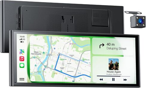 شاشة تشغيل سيارة لاسلكية مقاس 9.26 بوصة لأجهزة Apple CarPlay وAndroid Auto، كمبيوتر لوحي محمول للسيارة مزود بكاميرا احتياطية، رابط مرآة، تحديثات OTA، بلوتوث 5.0، نظام تحديد المواقع العالمي (GPS)، التوصيل والتشغيل، التحكم الصوتي in Kuwait