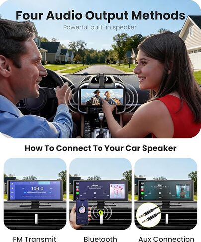 شاشة تشغيل سيارة لاسلكية مقاس 9.26 بوصة لأجهزة Apple CarPlay وAndroid Auto، كمبيوتر لوحي محمول للسيارة مزود بكاميرا احتياطية، رابط مرآة، تحديثات OTA، بلوتوث 5.0، نظام تحديد المواقع العالمي (GPS)، التوصيل والتشغيل، التحكم الصوتي in Kuwait
