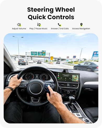 شاشة تشغيل سيارة لاسلكية مقاس 9.26 بوصة لأجهزة Apple CarPlay وAndroid Auto، كمبيوتر لوحي محمول للسيارة مزود بكاميرا احتياطية، رابط مرآة، تحديثات OTA، بلوتوث 5.0، نظام تحديد المواقع العالمي (GPS)، التوصيل والتشغيل، التحكم الصوتي in Kuwait