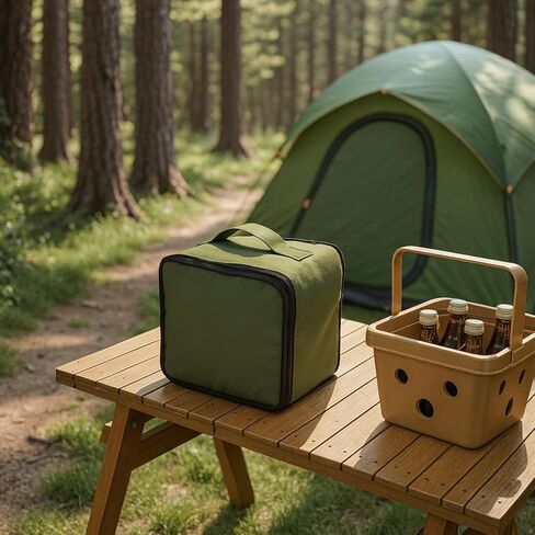 Outdoor Camping Cookware Storage Bag - Portable Handheld Organizer for Grill Pans, Utensils, and Kitchen Tools - Durable Carrier for BBQ and Picnic Gear in Saudi Arabia