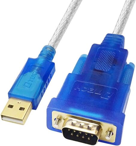 كابل محول USB إلى تسلسلي DTECH مع منفذ ذكر RS232 DB9 مجموعة شرائح FTDI تدعم Windows 10 8 7 وMac Linux - 4 أقدام in Kuwait
