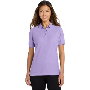 Port Authority Ladies Silk Touch Polo Shirt, XL, Black in Saudi Arabia