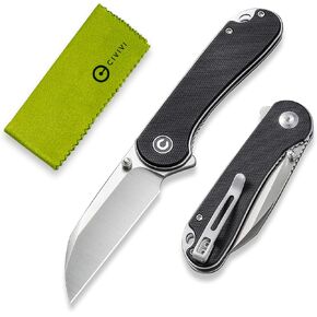 سكين جيب CIVIVI - سكين قابل للطي Elementum مع مقبض Nitro-V Wharncliffe Blade Micarta مقاس 2.97 بوصة، مثالي لهدية EDC الخارجية C18062AF-3 in Kuwait