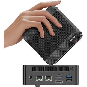 N4 Mini PC 11 Pro، Ryzen 9 6900HX (يصل إلى 4.9 جيجا هرتز)، Radeon 680M GPU، كمبيوتر مكتبي للألعاب، ذاكرة الوصول العشوائي LPDDR5 سعة 32 جيجابايت، 1 تيرابايت SSD، شبكة NIC LAN مزدوجة بسرعة 1000 ميجا بت في الثانية، شاشة ثلاثية 4K، WiFi 6E، BT5.3 in Kuwait