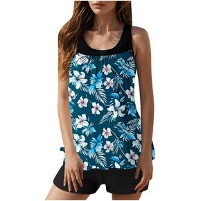 DASAYO Womens Tankini Swimsuits Tummy Control Two Piece Bathing Suit with Shorts Full Coverage Blouson Tankinis Swimwear 2026 in Kuwait