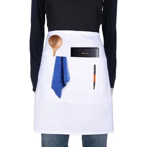 Xeoxarel 18'' X 27'' Unisex Server Aprons with 4 Pockets (Available in 3 Pack / 7 Pack) in Saudi Arabia