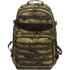 حقيبة ظهر تكتيكية للصيد للرجال، حقيبة ظهر عسكرية، حقيبة ظهر للهجوم، حقيبة ظهر للمشي لمسافات طويلة والدراجات النارية سعة 37 لتر (تمويه مائي) in Kuwait