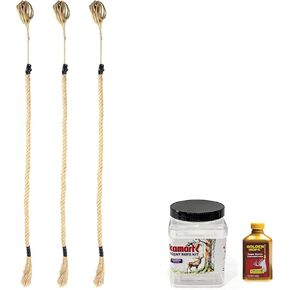Deer Scrape Rope 30 Inch HempScent Scrape Kit with 10ft Pre-Attached Ropes Cotton Highly Absorbent Scent Rope for Deer Hunting Accessories Includes 4 oz Scent 3PCS in Kuwait