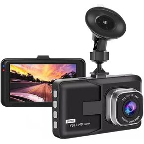 3-inch 1080p High-Definition Dash cam for Cars, 24 Hour Recording, 170° Large Wide-Angle,Super Night Vision, G-Sensor Parking Monitoring Loop Video Motion Detection in Kuwait