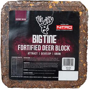 Big Tine Fortified Deer Block, Year Round Deer Attractant, Cherry Rush, 1 Count, 20 lbs Block, Easy to Carry to Remote Locations, Packed with Vitamins and Minerals in Saudi Arabia