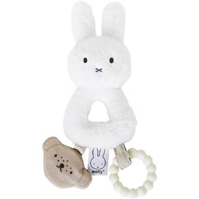 Kids Preferred Miffy Baby Ring Rattle – Soft Plush Material, Crinkle, Rattle Toy with Bumpy Ring Teether, Embroidered Details, Ages 0 Months & up in Kuwait