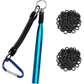 مجموعة أدوات Wacky Rig - أداة دودة أحمق من الألومنيوم + 210 حلقة دائرية، من أجل طُعم صيد السمك من 4 إلى 7 بوصات، نظام حلقة O Wacky Rig سريع التلاعب لصيد الأسماك من البلاستيك الناعم in Kuwait