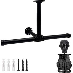 شماعة سترة مثبتة على الحائط معدات تكتيكية مع حامل عرض خوذة، رف معدات الشرطة الثقيلة، ملحقات حامل لوحة Airsoft، حامل درع الساموراي، تخزين معدات الدراجات النارية in Kuwait