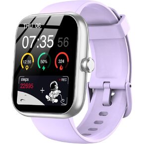 Smart Watch with Alexa Built-in, Bluetooth Calls/Notifications, 1.83" HD Health Fitness Tracker, 24/7 Heart Rate and Sleep Tracking, 120+ Sports Modes, IP68 Waterproof for iPhone and Android (Black) in Saudi Arabia
