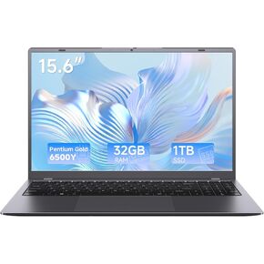 Laptop, 32GB RAM 1TB SSD Laptop Computer, 6500Y Processor (Beats N5095, Up to 3.4GHz), 15.6 inch FHD IPS Display, Type-C, HDMI, WiFi 5, BT 5.2, Laptops for Student, Business, Travel in Saudi Arabia