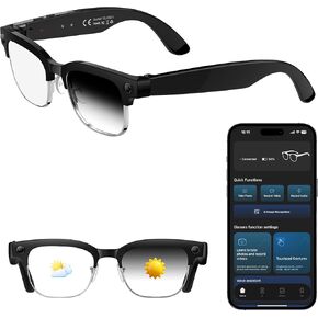 نظارات ذكية بتقنية الذكاء الاصطناعي مع كاميرا بدقة 8 ميجابكسل وفيديو عالي الدقة بدقة 1080 بكسل وصور بدقة 4K، ونظارات شمسية لتسجيل الصوت مع ترجمة الذكاء الاصطناعي في الوقت الحقيقي، وصوت مفتوح للأذن، ومساعد صوتي، ونظارات بلوتوث بقدرة 290 مللي أمبير في الساع in Kuwait