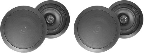 Rockville HC85 8-in 700-Watt in-Ceiling Home Theater Speakers 8-Ohm Black, Polypropylene Cone, Mylar Dome Tweeter, Paintable Grills, 4-Piece in Saudi Arabia