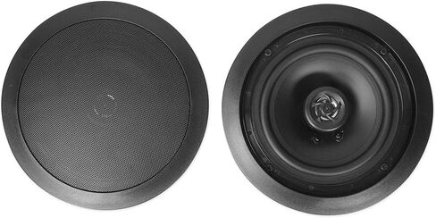 Rockville HC85 8-in 700-Watt in-Ceiling Home Theater Speakers 8-Ohm Black, Polypropylene Cone, Mylar Dome Tweeter, Paintable Grills, 4-Piece in Saudi Arabia