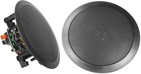 Rockville HC85 8-in 700-Watt in-Ceiling Home Theater Speakers 8-Ohm Black, Polypropylene Cone, Mylar Dome Tweeter, Paintable Grills, 4-Piece in Saudi Arabia