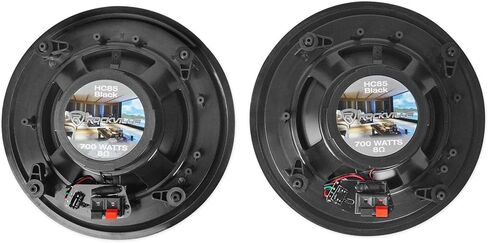 Rockville HC85 8-in 700-Watt in-Ceiling Home Theater Speakers 8-Ohm Black, Polypropylene Cone, Mylar Dome Tweeter, Paintable Grills, 4-Piece in Saudi Arabia