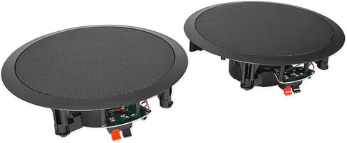 Rockville HC85 8-in 700-Watt in-Ceiling Home Theater Speakers 8-Ohm Black, Polypropylene Cone, Mylar Dome Tweeter, Paintable Grills, 4-Piece in Saudi Arabia