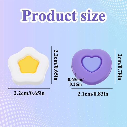 6 PCS Thumb Grips for Nintendo Switch Pro Controller - Soft Silicone Joystick Caps with Cute Heart & Star Designs | Non-Slip, Comfort & Protect | Gaming Accessories Gift for Women & Men in Kuwait