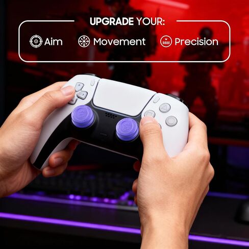 مقابض إبهام بحلقات دقيقة 2 في 1 لأجهزة PS4، وPS5، ووحدة تحكم Switch Pro - غطاء عصا التحكم التناظري للمساعدة في التحكم، وملحقات وحدة التحكم المضادة للانزلاق، 3 أزواج (6 عبوات) in Saudi Arabia