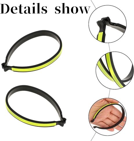 2 Pcs Reflective Cycling Trouser Clips, Cycling Ankle Safety Bands Bike Trouser Clips Reflective Bicycles Trousers Wrap Clip High Visibility Pant Leg Cuff Clip for Outdoor Recreation Fluorescent Green in Saudi Arabia