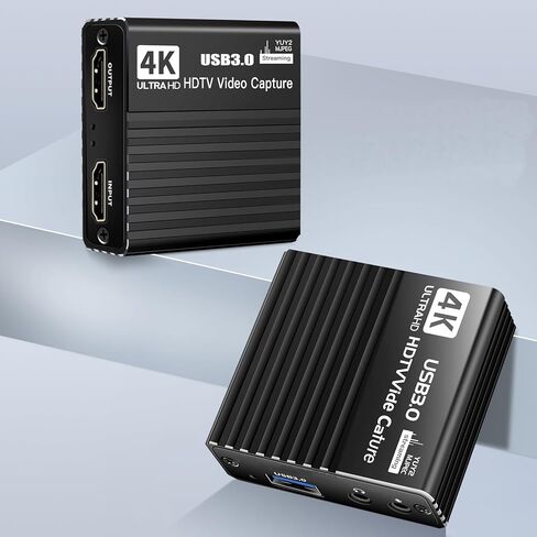 بطاقة التقاط فيديو ACHAVE 4K HDMI، حلقة Hdmi 4K30 هرتز، USB3.0 1080P 60FPS، بطاقة التقاط HDMI إلى USB 3.0 للعمل مع الكاميرا/Xbox/PS4/PS5/PC/OBS/Switch in Kuwait