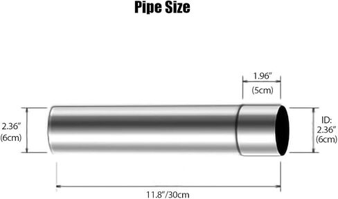 Stove Pipe Flue Extension Stainless Steel Tent Stove Chimney Pipe 2.36"x 11.8" Chimney Pipes Camping Stove Accessories, 4 Sections in Saudi Arabia