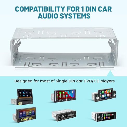 NuIth Single Din Radio Installation Dash Kit W/Radio Wiring Harness for 1998-2003 Chrysler/Dodge/Jeep + Single Din Stereo Radio Replacement Fitting Cage in Saudi Arabia