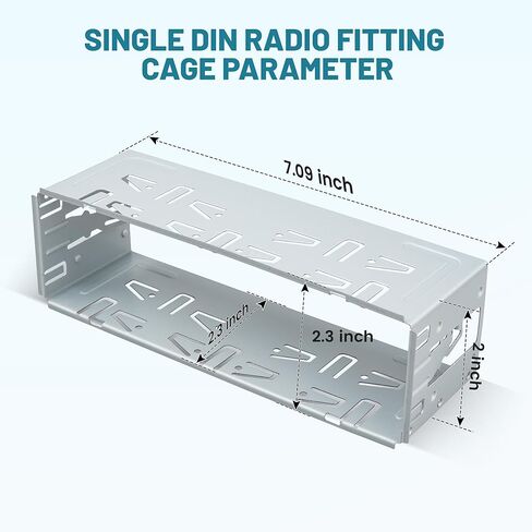 NuIth Single Din Radio Installation Dash Kit W/Radio Wiring Harness for 1998-2003 Chrysler/Dodge/Jeep + Single Din Stereo Radio Replacement Fitting Cage in Saudi Arabia