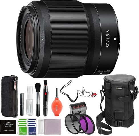 Nikon NIKKOR Z 50mm f/1.8 S | Premium Large Aperture 50mm Prime Lens (nifty Fifty) for Z Series mirrorless Cameras with Advanced Accessory and Travel Bundle (Included 1-Year Nikon Warranty) in Saudi Arabia
