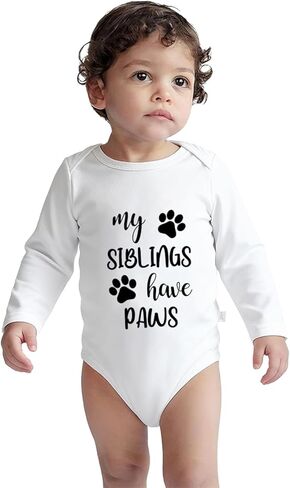 بدلة أطفال بأكمام طويلة من My Siblings Have Paws، أساسيات حديثي الولادة، بدلة لعب رومبير على شكل حيوانات للفتيات والأولاد من عمر 0 ​​إلى 24 شهرًا in Kuwait